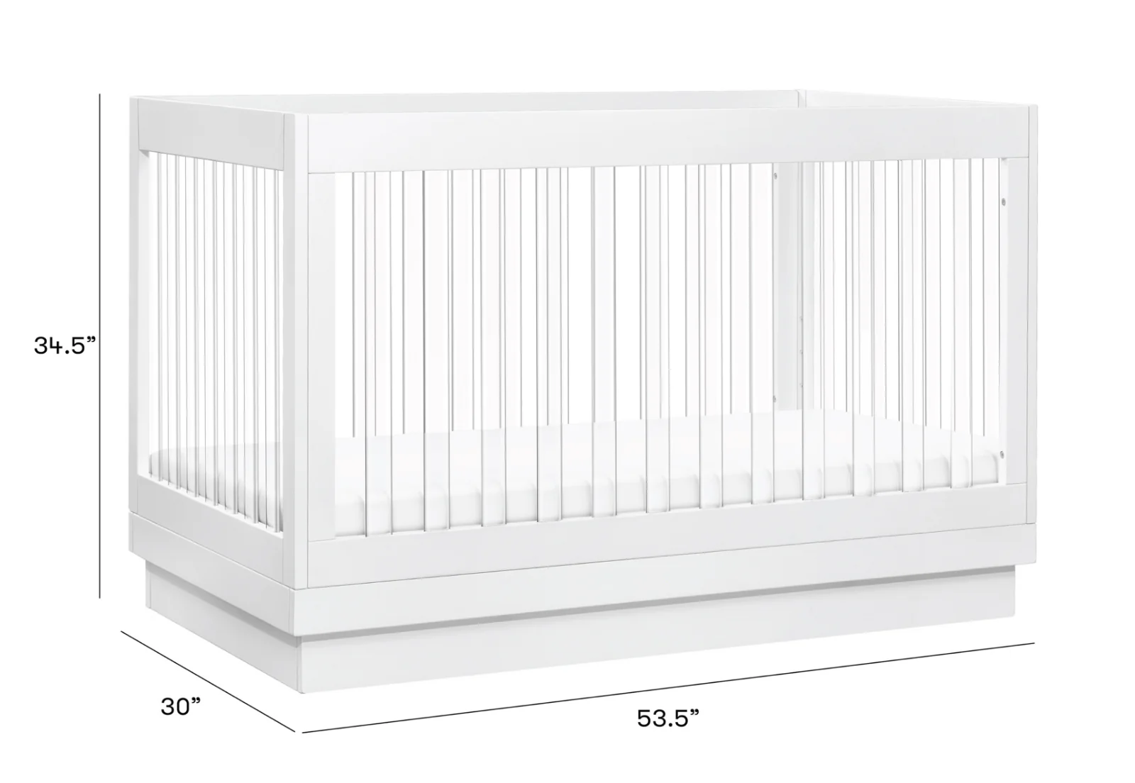 Harlow Acrylic Convertible Crib - Image 10
