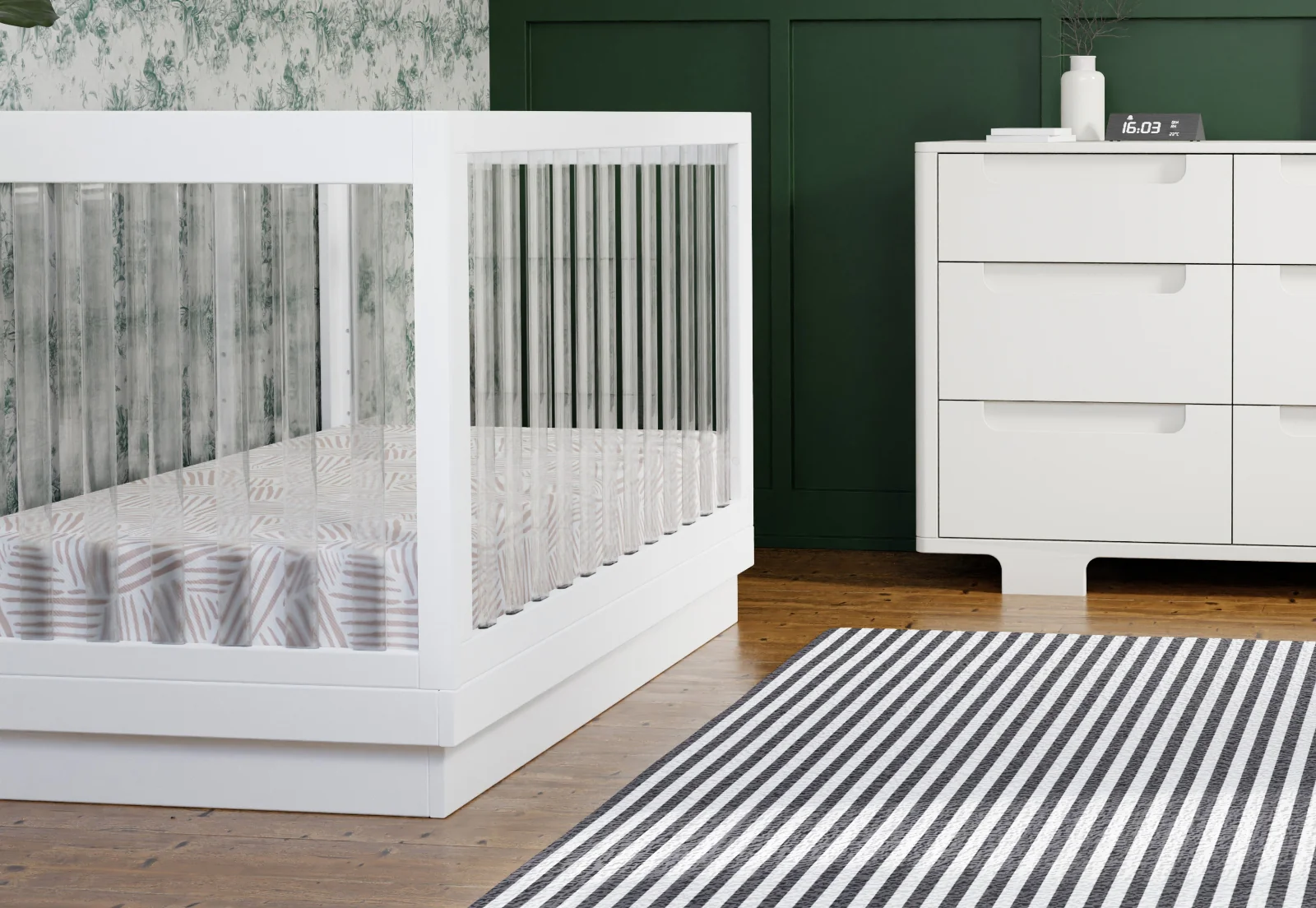 Harlow Acrylic Convertible Crib - Image 3